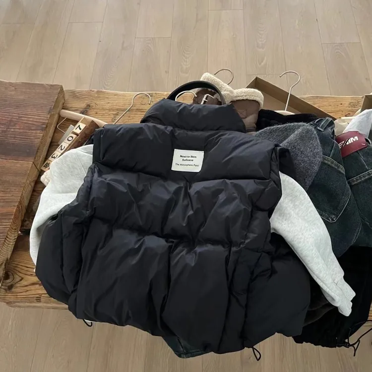 韩系童装秋冬新款儿童马甲男女童宝宝休闲百搭贴标棉马甲中小童潮