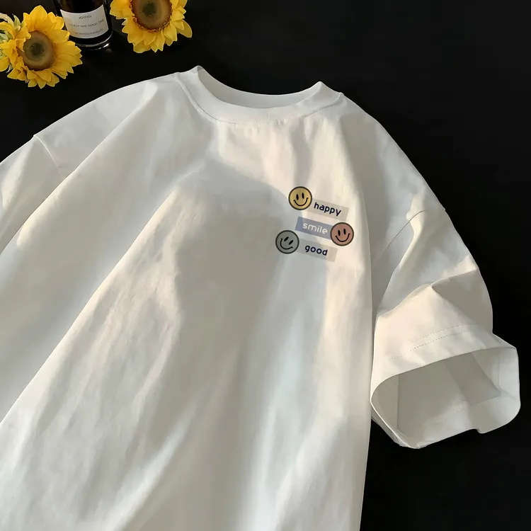 【新款】230克重磅棉短袖T恤宽松版型男女夏季ins潮牌宽松圆领上衣