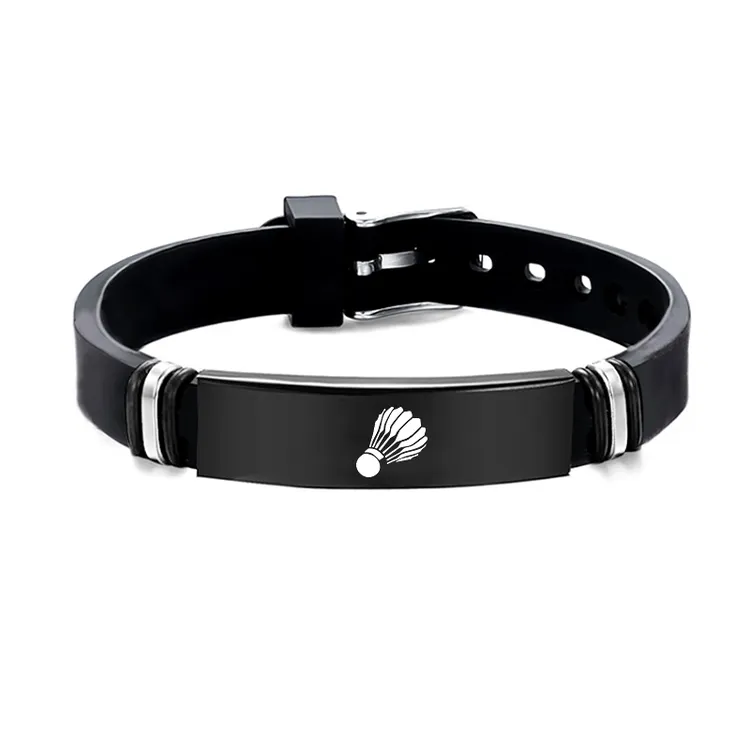 钛钢硅胶手链 定制涂鸦纪念品手链网红免费刻字闺蜜礼品定制手环