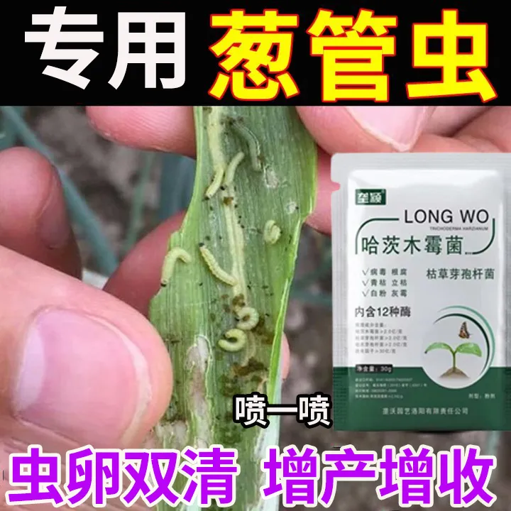 大葱专用葱管虫白点腻虫卷叶虫青虫黄叶大葱专用虫害叶面肥料