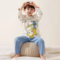 【汤包妈专属】男女童纯棉睡衣长袖卡通春秋透气亲肤男女童家居服