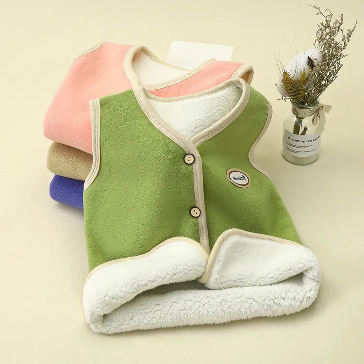 宝宝秋冬加绒厚马甲婴幼儿保暖男女儿童坎肩暖背心儿童秋冬季马夹