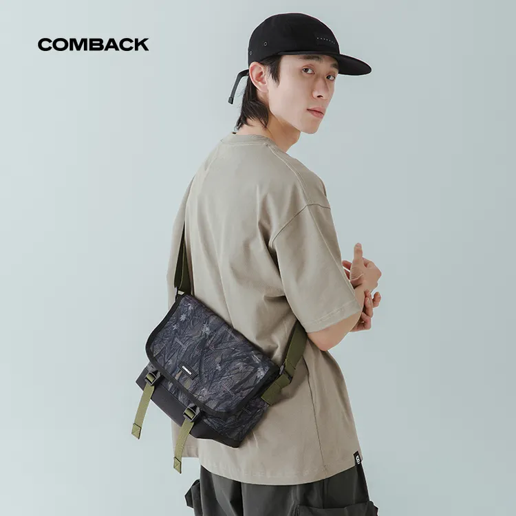 COMBACK潮牌机能斜挎包男背包夏季撞色单肩包女可换面两用邮差包