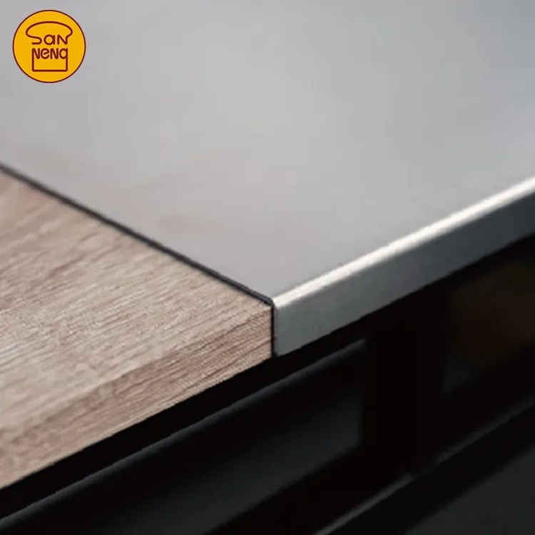 三能304不锈钢揉面板 L型折边大号擀面板 带刻度防滑揉面砧板