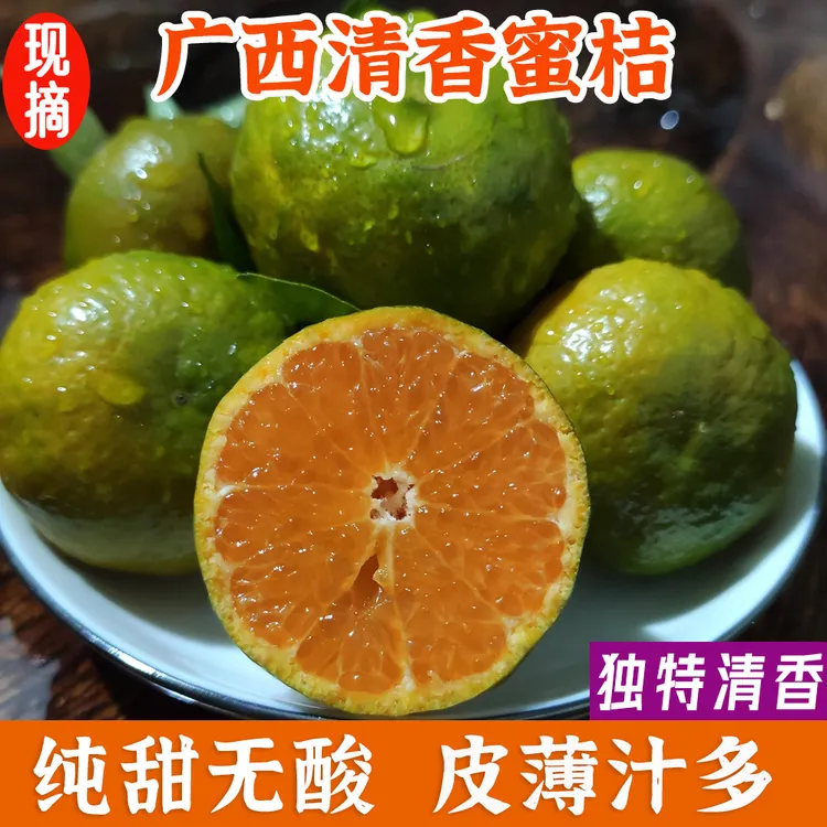 广西清香蜜橘茶橘纯甜皮薄多汁砂糖蜜橘巴西柑桔蜜青龙桔子