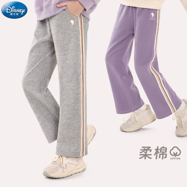 女童阔腿裤秋装2025新款休闲裤洋气儿童运动裤宽松直筒裤秋季童装