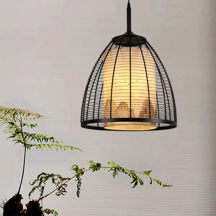 哈美灯工茶室禅意吊灯创意造型灯民宿火锅店饭店餐饮卡座灯具定制