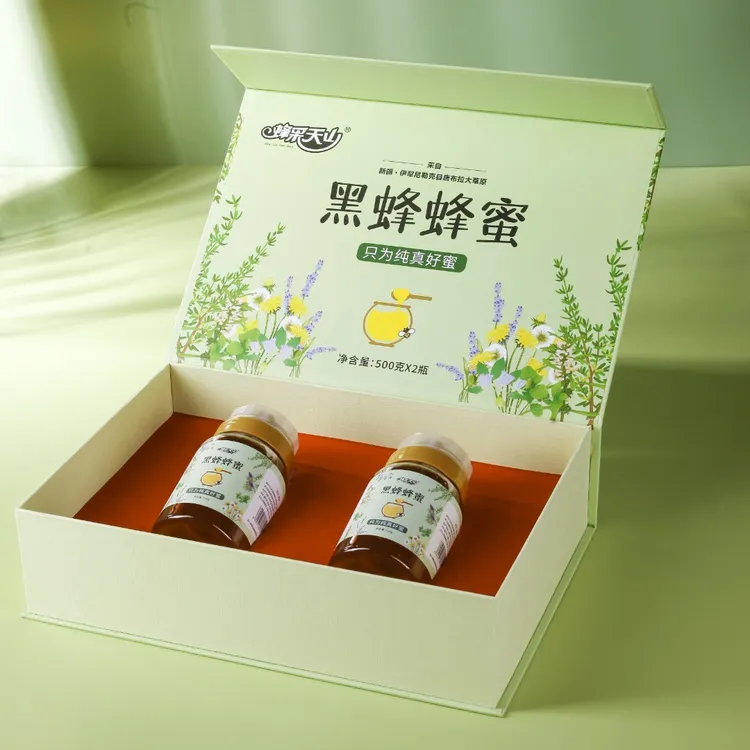 新疆特产 伊犁尼勒克黑蜂蜂蜜礼盒 蜂采天山500g*2高品质滋养纯净