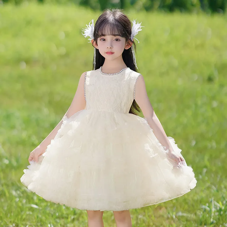 2025新款夏季女童背心连衣裙夏款儿童洋气公主裙薄款小女孩蓬蓬裙