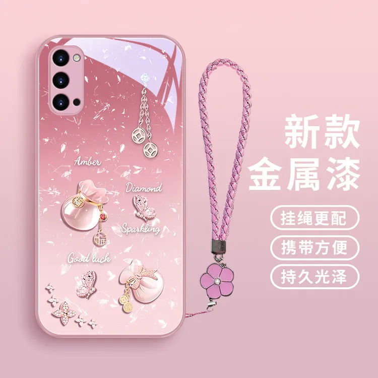 好运福袋适用opporeno4pro手机壳Reno4网红4se情侣reno3玻璃壳re