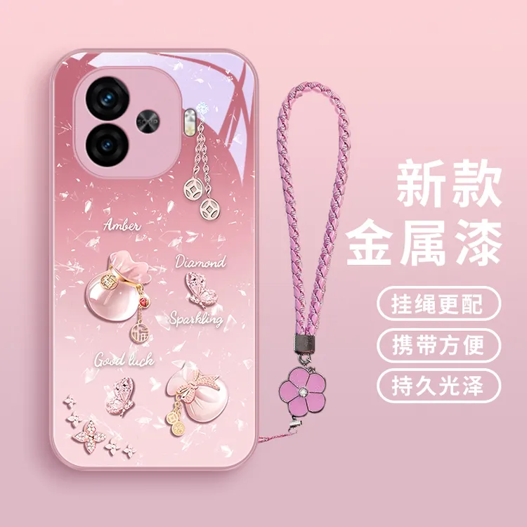 好运福袋适用iQOOZ9Turbo手机壳vivoIQOOZ9/Z9x玻璃女款可爱保护