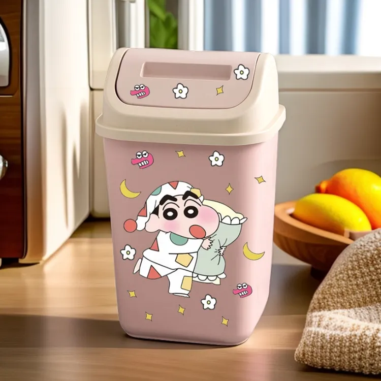 14升浅粉小薪垃圾桶厕所卫生间客厅轻奢带盖厨房大容量有盖