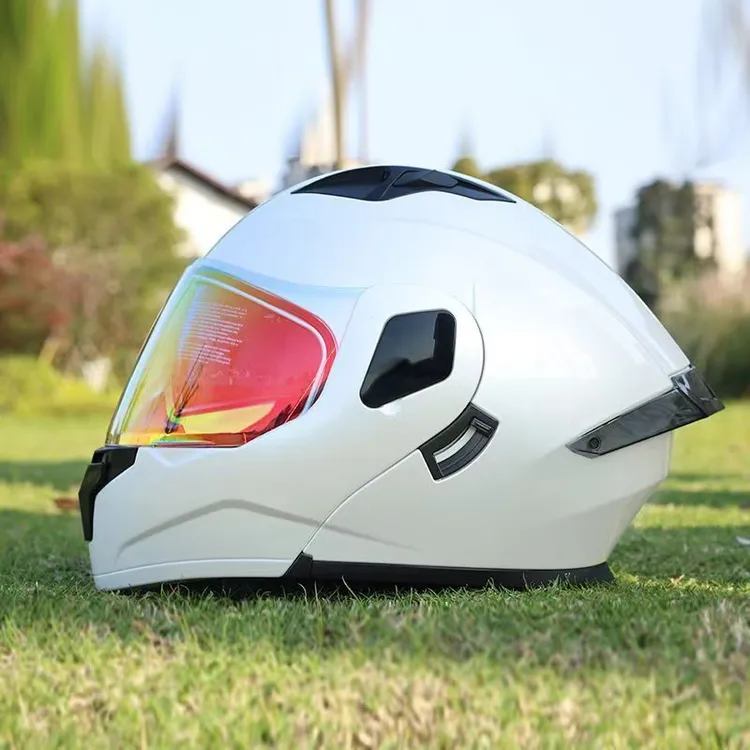 ORZ摩托车头盔男女揭面盔夏双镜全覆式个性电动车全盔四季3C认证