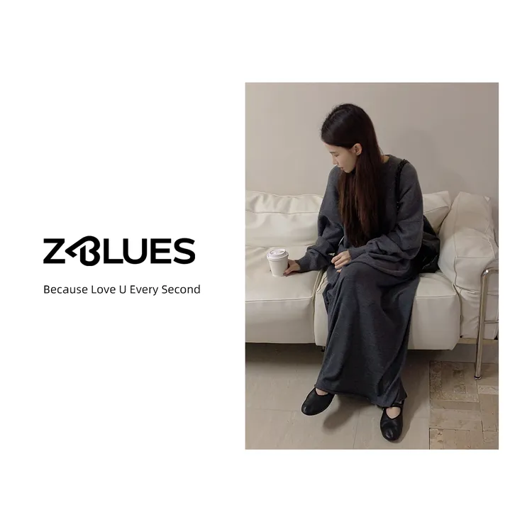 Z.blues【温柔解锁】100羊毛松紧腰卷边针织糯米半身裙YZYGJW266