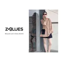 Z.blues【行舟青山前】 定制色织红荃棉长袖条纹T恤YZRCFS0562