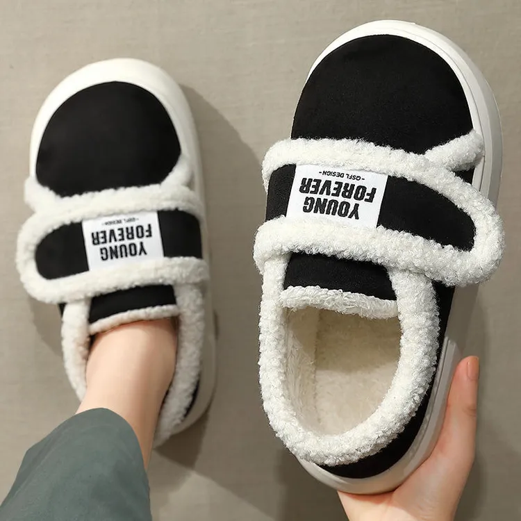 【范范的礼物】勃肯棉拖鞋女士冬季外穿包跟2024新款厚底毛绒棉鞋女