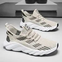 2025新款春季透气网面鞋男轻便男士运动休闲潮流网鞋子飞织旅游鞋