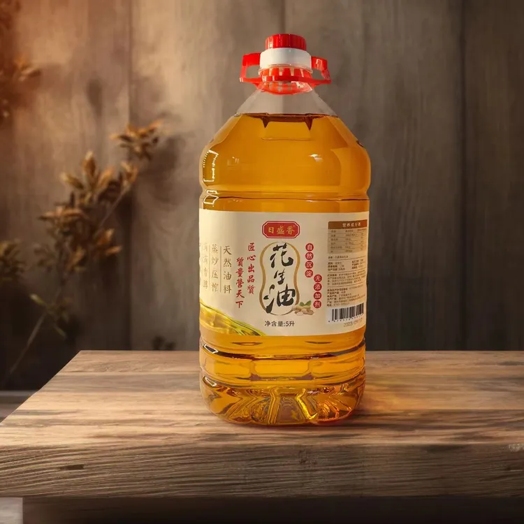 日盛香古法物理压榨工艺浓香土榨纯正花生油食用油炒菜凉拌5L送礼