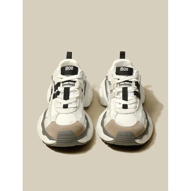 法国TOUCH MISS轻奢老爹鞋ins 厚底休闲鞋百搭网面运动鞋小白鞋女