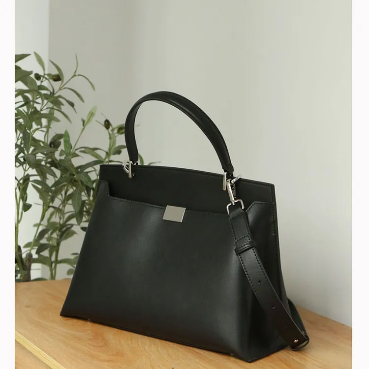 法国TOUCH MISS高级感手提包新款牛皮斜挎包女大容量单肩托特包潮