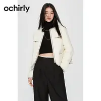【诗语专属】ochirly欧时力小香风轻薄羽绒服外套女秋装织带保暖