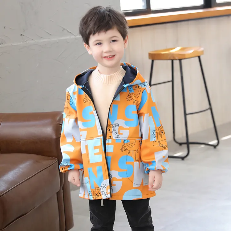 宝宝防水罩衣长袖秋冬儿童幼儿园加绒男童吃饭护衣小学生画画围裙