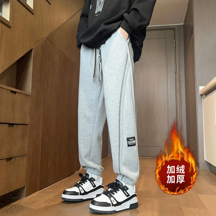 明尼凯裤子男款卫裤2024新款青少年韩版潮流学生百搭休闲束脚裤男