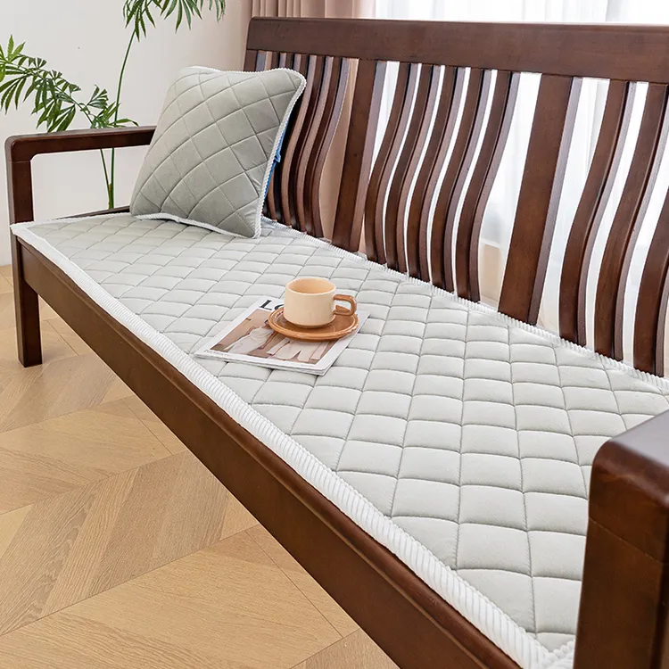 毛绒加厚家用沙发垫子定制简约防滑红木学生办公室坐垫真皮沙发垫