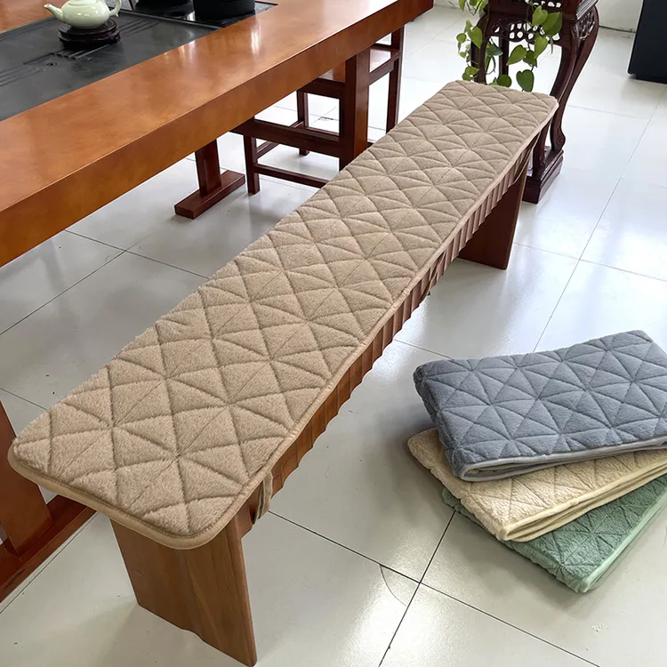 冬季加厚长凳坐垫可拆茶椅座垫长沙发屁股垫长条凳垫毛绒红木坐垫