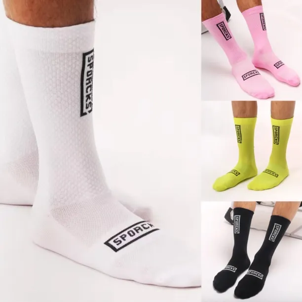 SPORCKS专业骑行袜高能感排汗透气速干男女公路车户外运动袜中筒