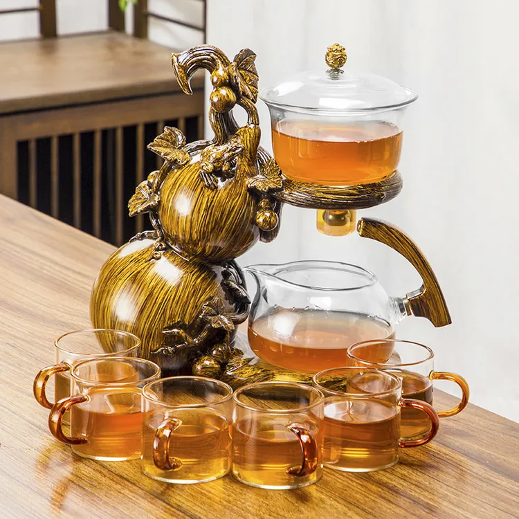 高档懒人磁吸玻璃2025新款茶具套装高端全套家用半自动泡茶壶茶杯