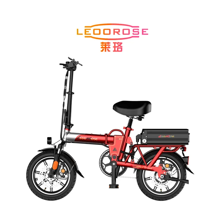 莱珞正品代驾车电动折叠车轻便14寸后减震新国标电动车长跑王