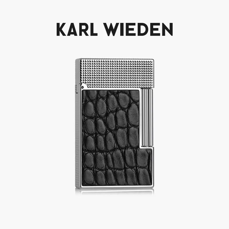 银鳄鱼纹 KW卡尔威登煤油打火机鳄鱼皮朗声机