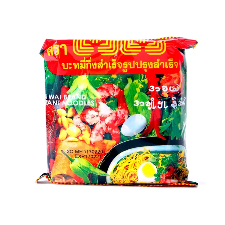 泰国WAIWAI健力面速食干脆面干吃面方便面特产泡面零食55g 5袋