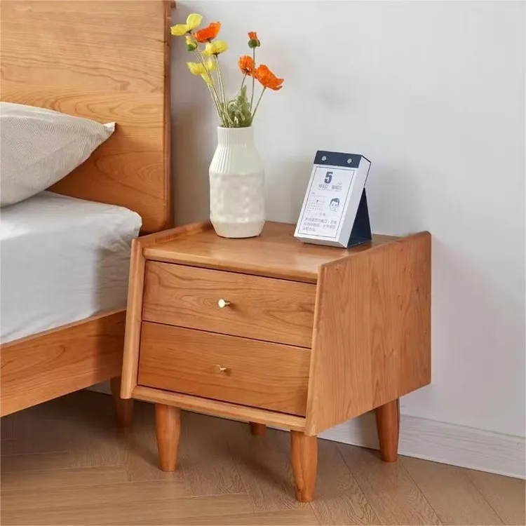 樱桃木全抽屉式床头柜和陆客厅简约床边小柜子卧室收纳储物柜客厅