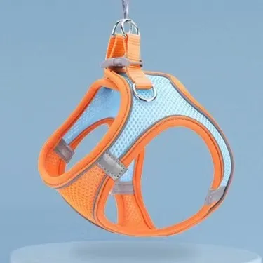 舒适背心式宠物牵引绳猫咪狗狗胸背带透气反光遛狗链子遛狗绳子