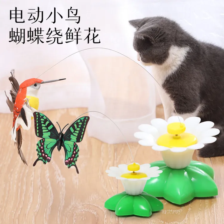 逗猫棒猫咪玩具旋转蝴蝶猫咪蝴蝶玩具猫咪自嗨解闷玩具逗猫神器