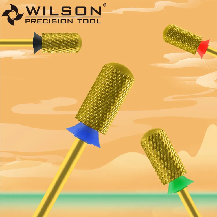 惠而顺新手美甲卸甲磨头6.6mm直筒光头镀钛安全型惠而顺打磨头