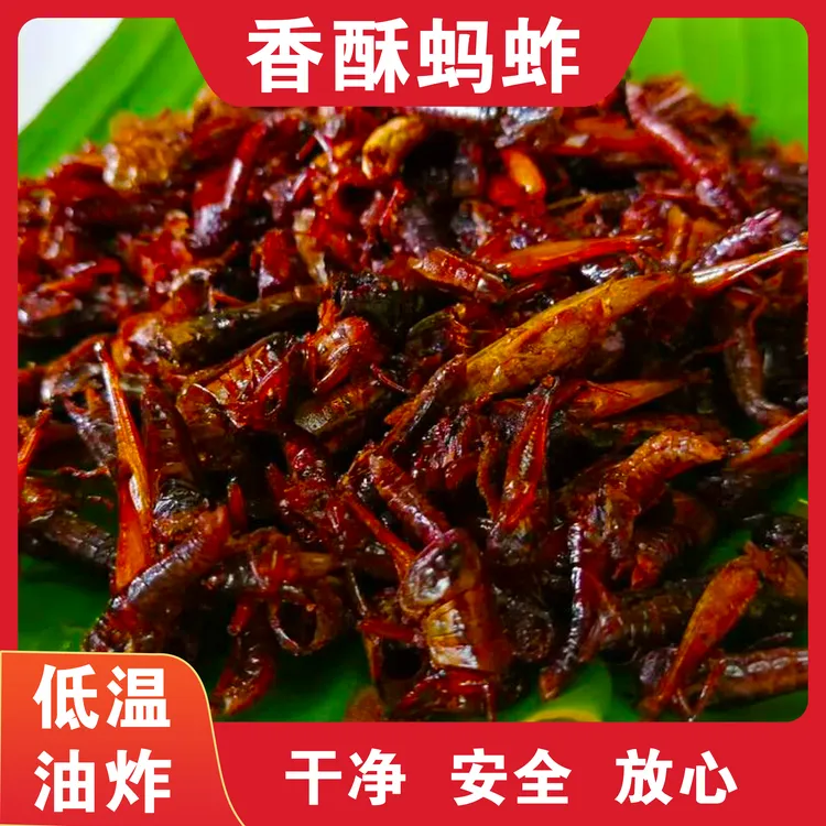 油炸香酥蚂蚱蚱蜢蝗虫下酒菜开袋即食特色美味追剧小吃小零食