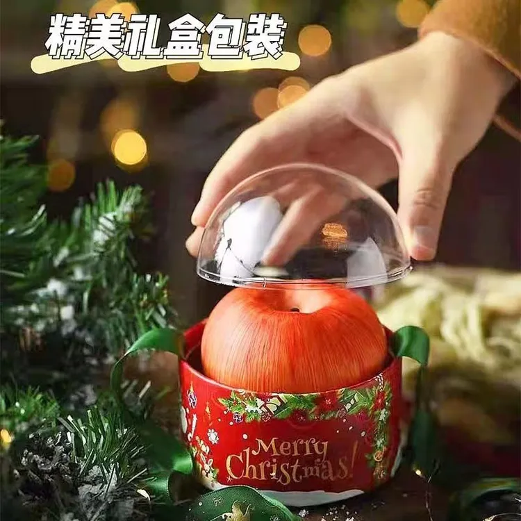 巧克力苹果壳圣诞节平安果敲敲乐蛋糕巧克力空心仿真巧克力苹果