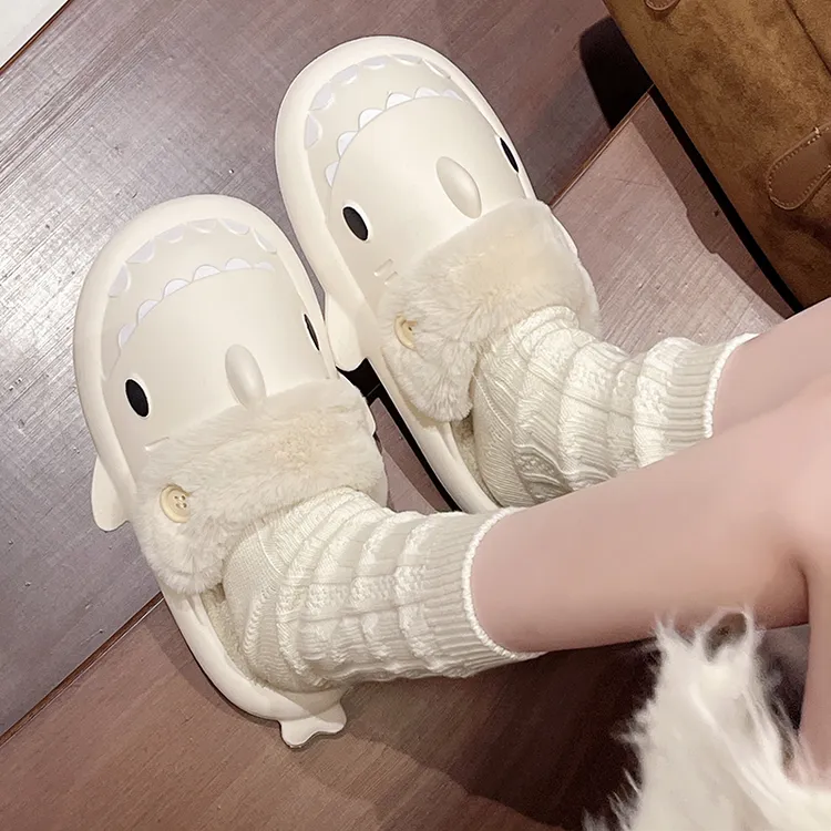 可爱棉拖鞋女冬季外穿网红室内家居厚底防水加绒易清洗男士棉拖鞋