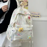 软糯糯书包女ins日系小清新高颜值初高中大学生校园百搭双肩背包