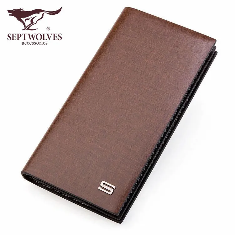 七匹狼长款钱包男真皮票夹青年牛皮钱夹男士包包商务皮夹日韩正品