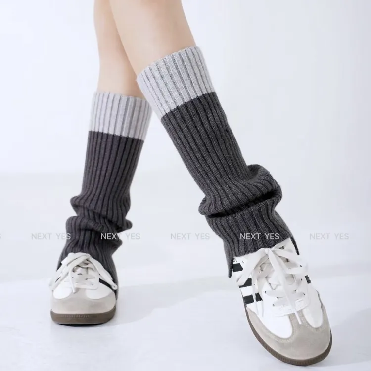 女款毛线针织时尚运动穿搭保暖中筒袜套（合集）