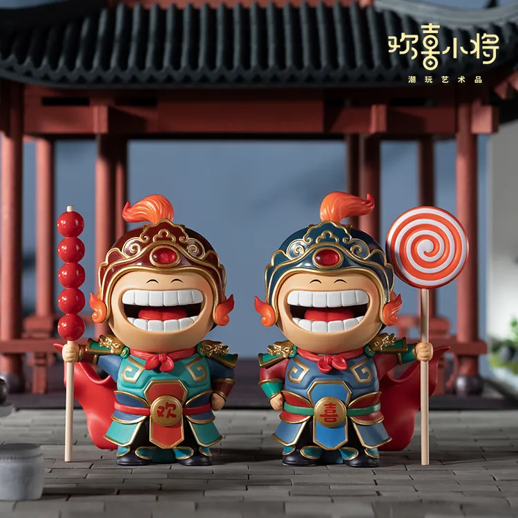 欢喜小将《欢欢喜喜》传统门神中国风手办工位桌面2025最旺的大摆件