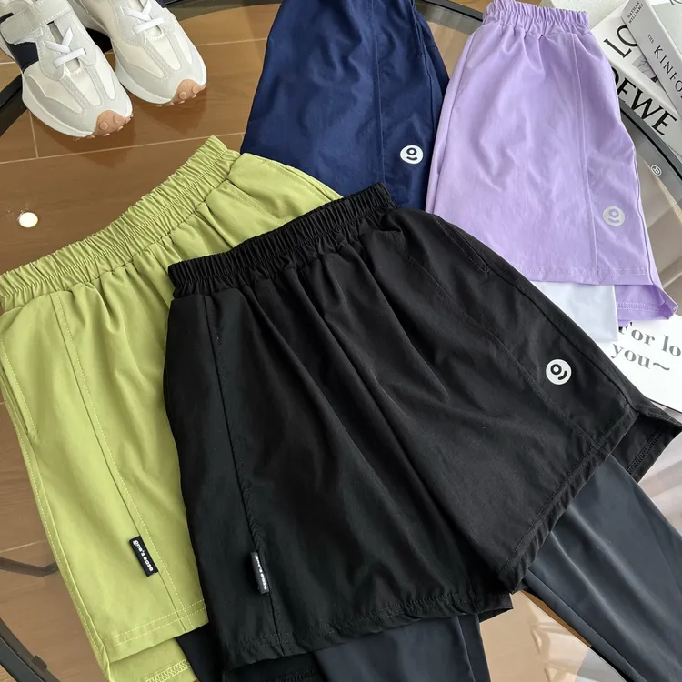 #【038】儿童速干运动速干裤短裤裤子运动骑行裤男童女童训练裤