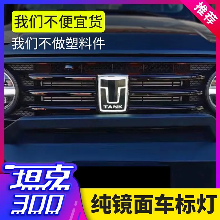坦克300中网发光标坦克300改装水晶LED灯