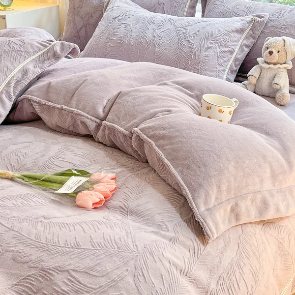 高端新款加厚保暖印花牛奶绒四件套冬季短毛宝宝绒珊瑚绒床单笠
