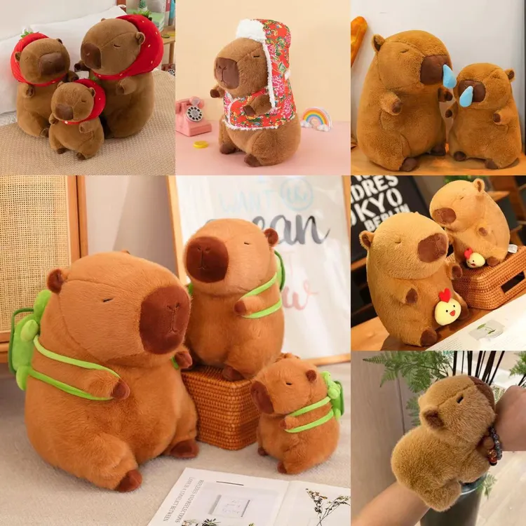 【卡皮巴拉玩偶合集】情绪稳定水豚佛系公仔毛绒玩具可爱超萌少女心