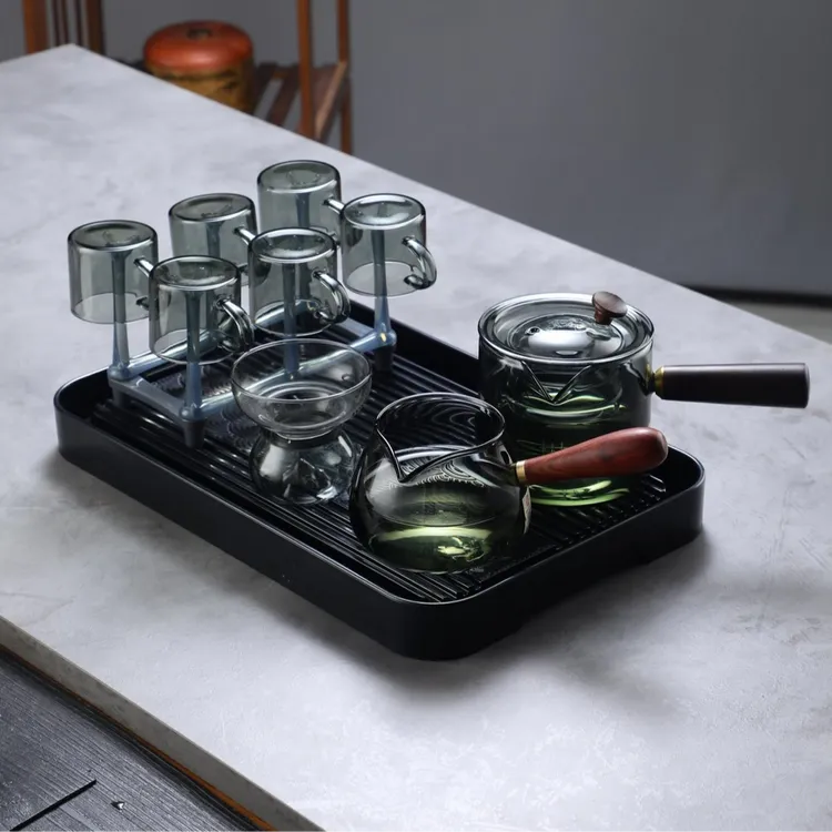 功夫茶具高硼硅玻璃耐高温高档轻奢家用侧把分茶器养生壶茶具套装